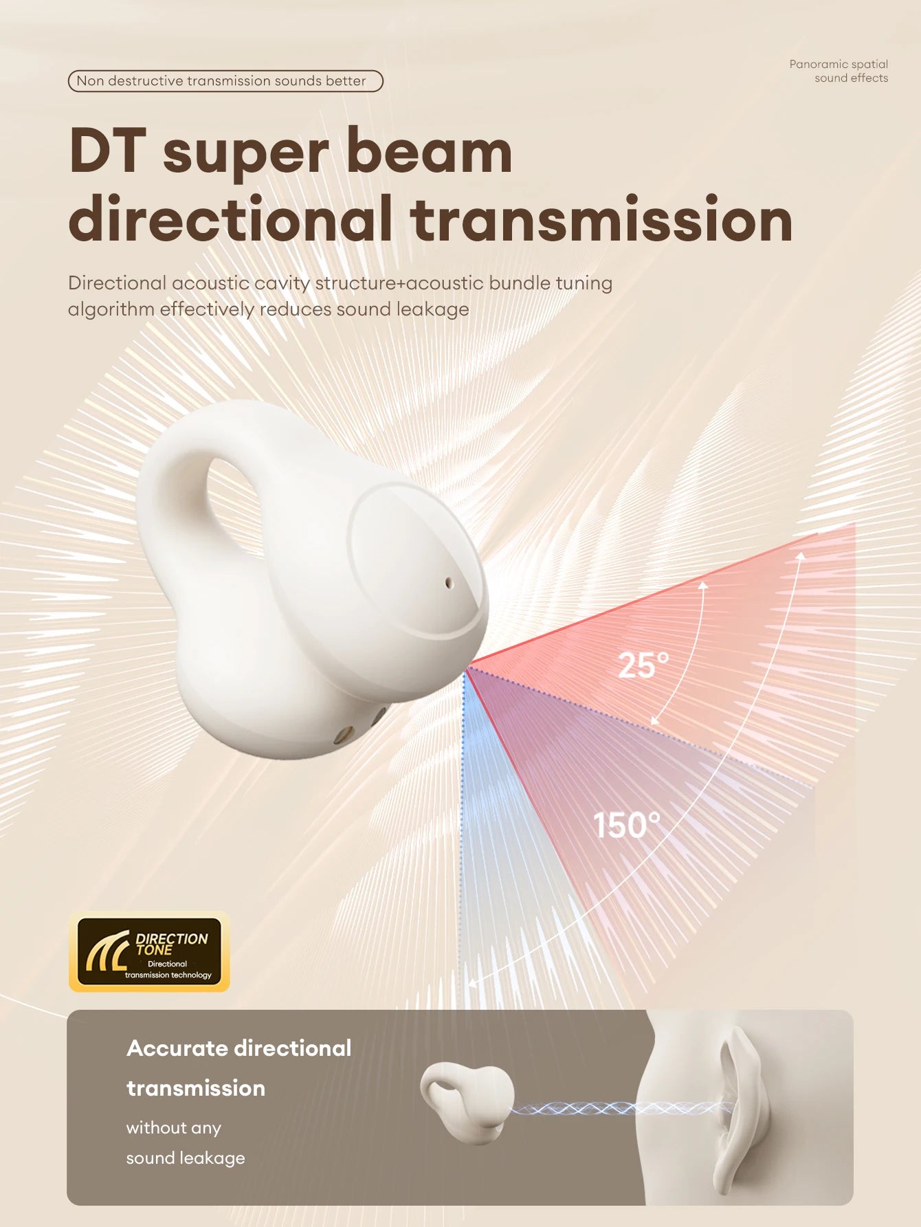 Lenovo LP25 OWS Bluetooth 5.4 Wireless Earphone Long Battery Life Headset Noise Canceling Gaming Headphones HIFI Stereo With Mic - Universal Market