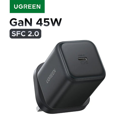 UGREEN 45W GaN Charger PD3.0 Fast Charger PPS QC3.0 Quick Charge For Samsung S25 S24 Ultra iPhone 17 16 15 Pro Max iPad Tablet