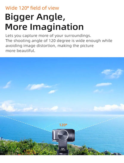 Ordro M5 Vlog Action Pocket Camera 5K 3-Axis Anti-shake Digital Video Camcorder 3.5" Screen Face Tracking IR Night Vison - Universal Market