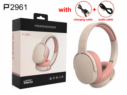 P2961 Wireless Bluetooth 5.3 Headphones Over TWS HIFI Stereo Headset Sports With Earphones Music Player With HD Mic High Quality - Universal Market