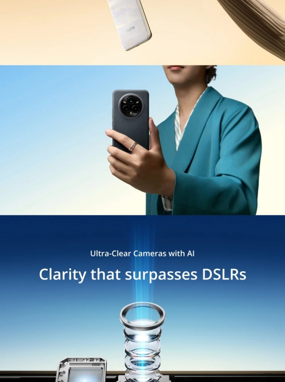 Unlocked realme 14 Pro Plus 5G NFC Snapdragon 7s Gen 3 50MP 3X Periscope OIS Camera 6.83" Curved Screen 6000mAh Battery IP69