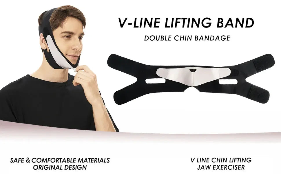 V Shaped Face Mask Chin strap for sleeping and Sagging Chin Strap for Men