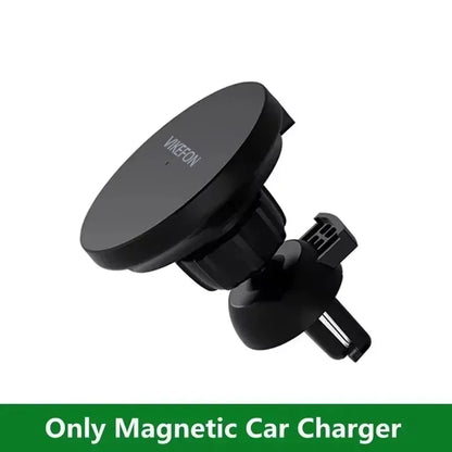 30W Fast Car Magnetic Wireless Charger Dock Macsafe For iPhone 12-16 Pro Max Mini Air Vent Mount Clip Car Phone Holder Stand