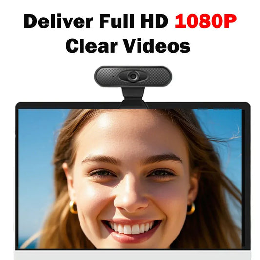 2K Full HD 1080P Network Camera Built in Microphone USB Camera Mini Web Cam for Auto Focus PC Mac Laptop Video Shooting Camera
