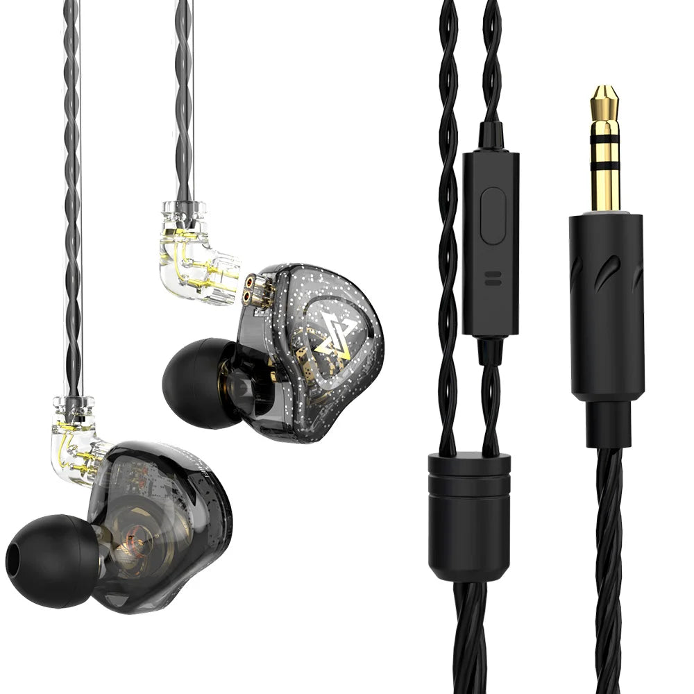 Original QKZ AK6 Copper Driver HiFi Wired Earphone 3.5MM Race Sport Headphone Bass Stereo Headset Music Earbuds In Ear With Mic - Universal Market