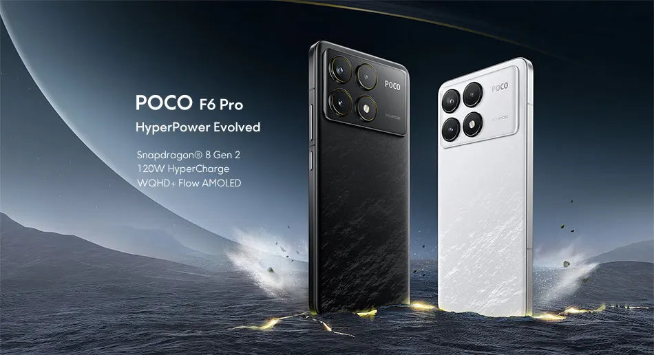 NEW 5G POCO F6 Pro Global Version Smartphone 256GB 512GB 1TB Snapdragon® 8 Gen 2 120W HyperCharge WQHD+120Hz Flow AMOLED Display