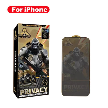 King Kong Gorilla Privacy Screen Protector For iPhone 11 12 13 14 15 Pro Max Anti-spy Tempered Glass For iPhone X XS Max 13 Pro