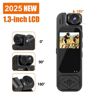 128GB Full HD 1080P Mini Body Camera Body Mounted Camera Night Vision Digital Video Recorder 1.3inch Bodycam Worn Police Camera