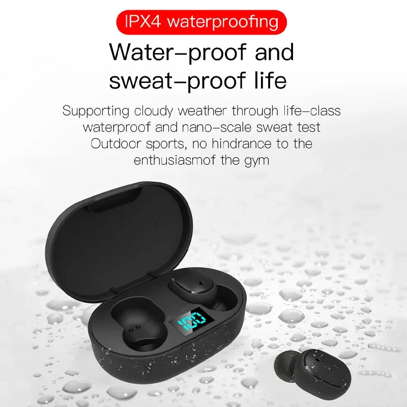 E6S TWS Bluetooth Earphones Wireless Bluetooth Headset Noise Cancelling Headsets With Microphone Headphones For Xiaomi Redmi - Universal Market