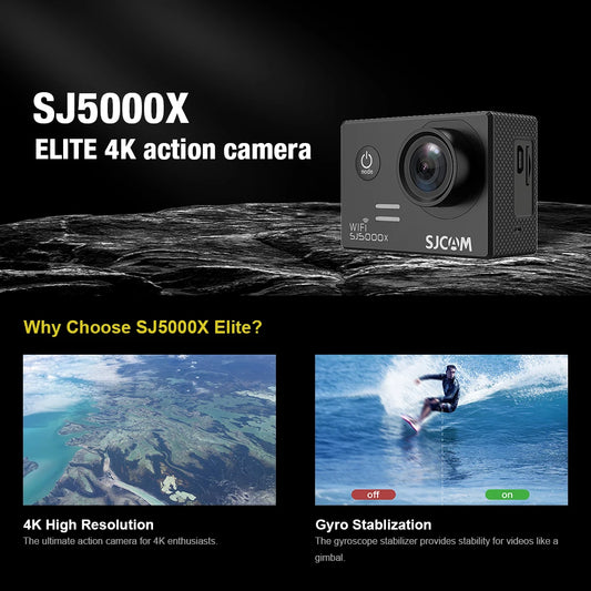 SJCAM SJ5000X Elite Action Camera 4K FHD Video 30M Waterproof 2.4G WiFi Action Original Camera Sports Camera Bicycle Helmet