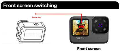NEW CERASTES V9 4K WiFi Anti-shake Action Camera Go With Remote Control Screen Waterproof Sport Camera pro drive recorde