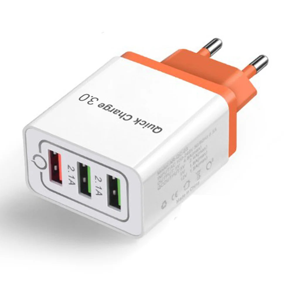 Vumpach 4 Ports USB Fast Charger Quick Charge 3.0 48W Wall Mobile Phone Fast Charging For iPhone Samsung Xiaomi  Adapter Travel