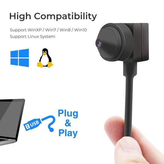 2MP Webcam Mini USB Camera with 2.8/3.7mm Lens Full HD 1080P Webcam for PC Mini Camera CCTV Outdoor Camcorder Security Video Cam - Universal Market