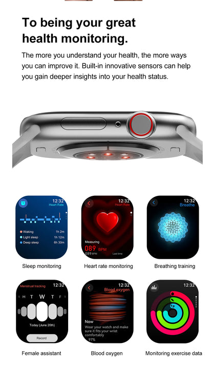 2025 New Series 10 For Apple Watch 10 SmartWatch 16G Memory Music Video NFC Bluetooth Call Waterproof Smartwatch For Android IOS