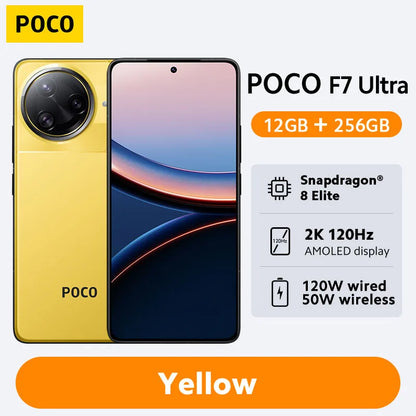 POCO F7 Ultra Global Version Smartphone Snapdragon® 8 Elite 50MP camera 6.67" 120Hz Display 120W wired and 50W wireless 5G NFC