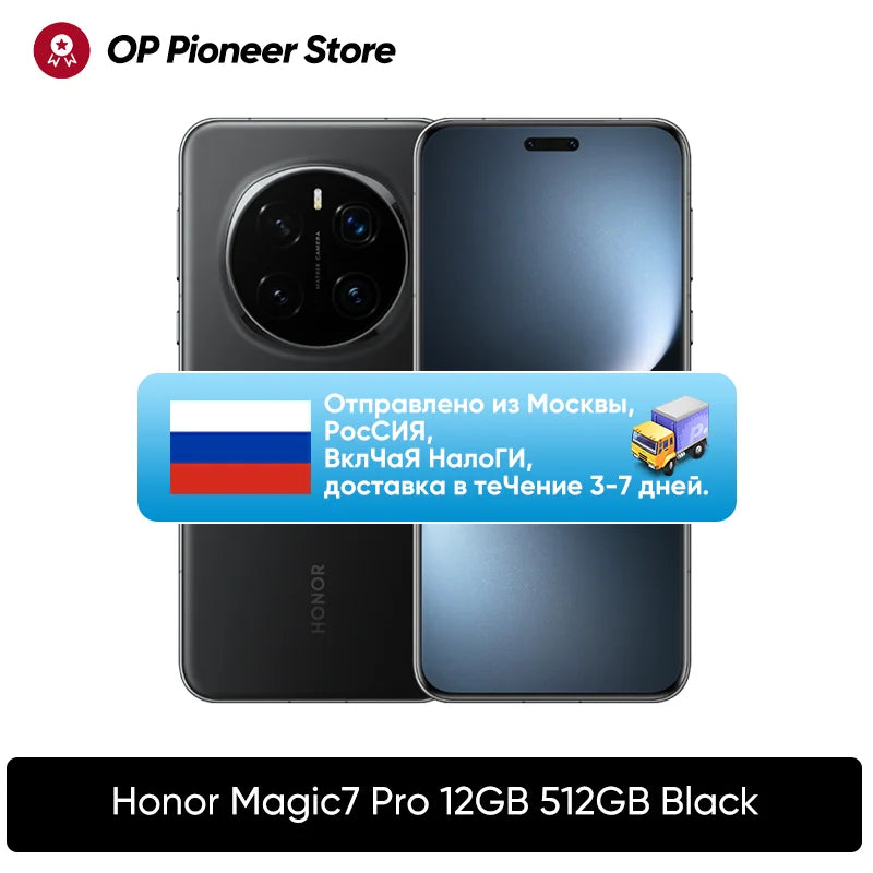 Original New Arrival HONOR Magic7 Pro Global Version 5G Smartphone Snapdragon 8 Elite 6.8''120Hz Display 100W Fast Charger IP69