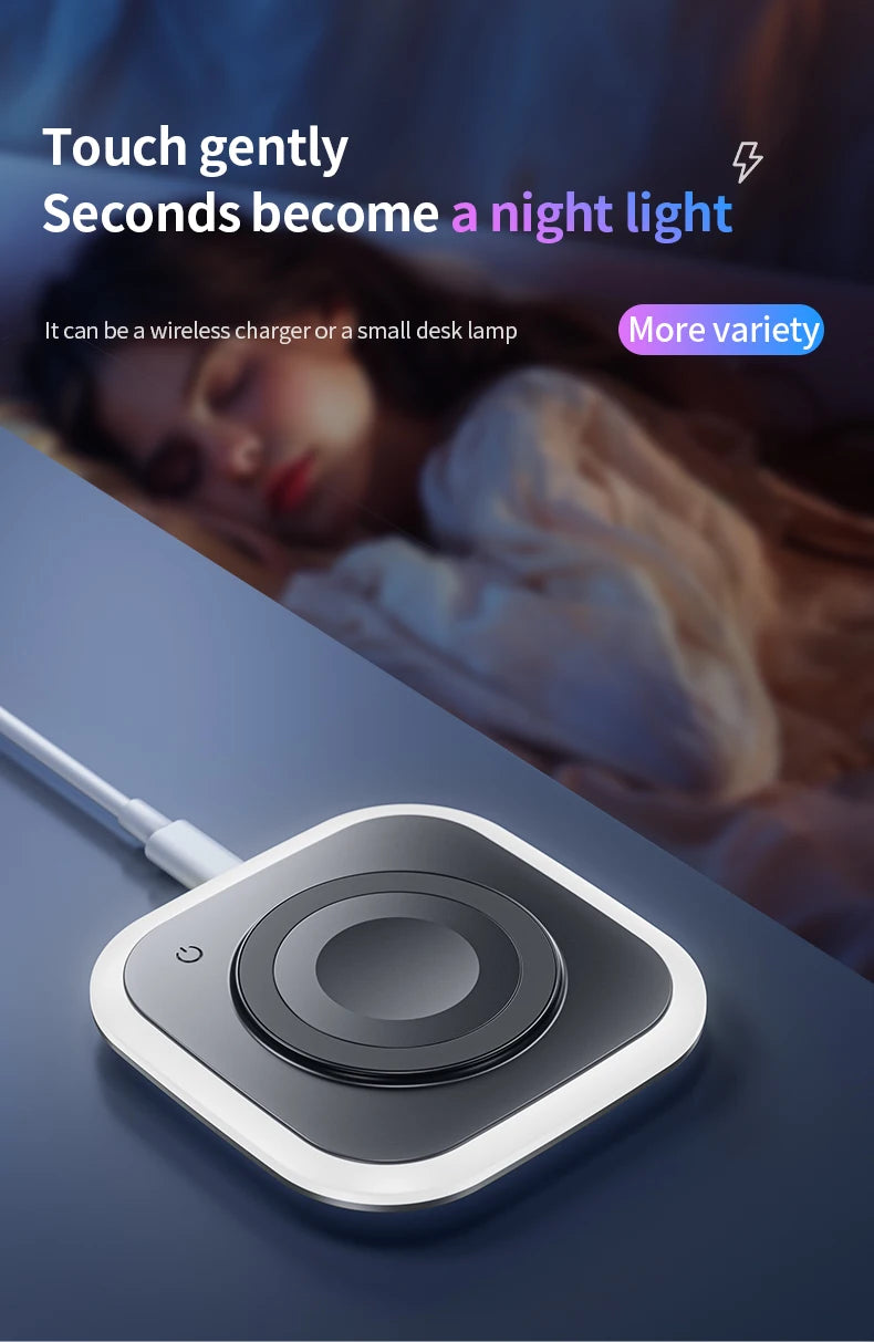 2025 New Wireless Charger 3-In-1 Magnetic Charger - Compatible With All Iphone Models, Smartwatches, And Headphones