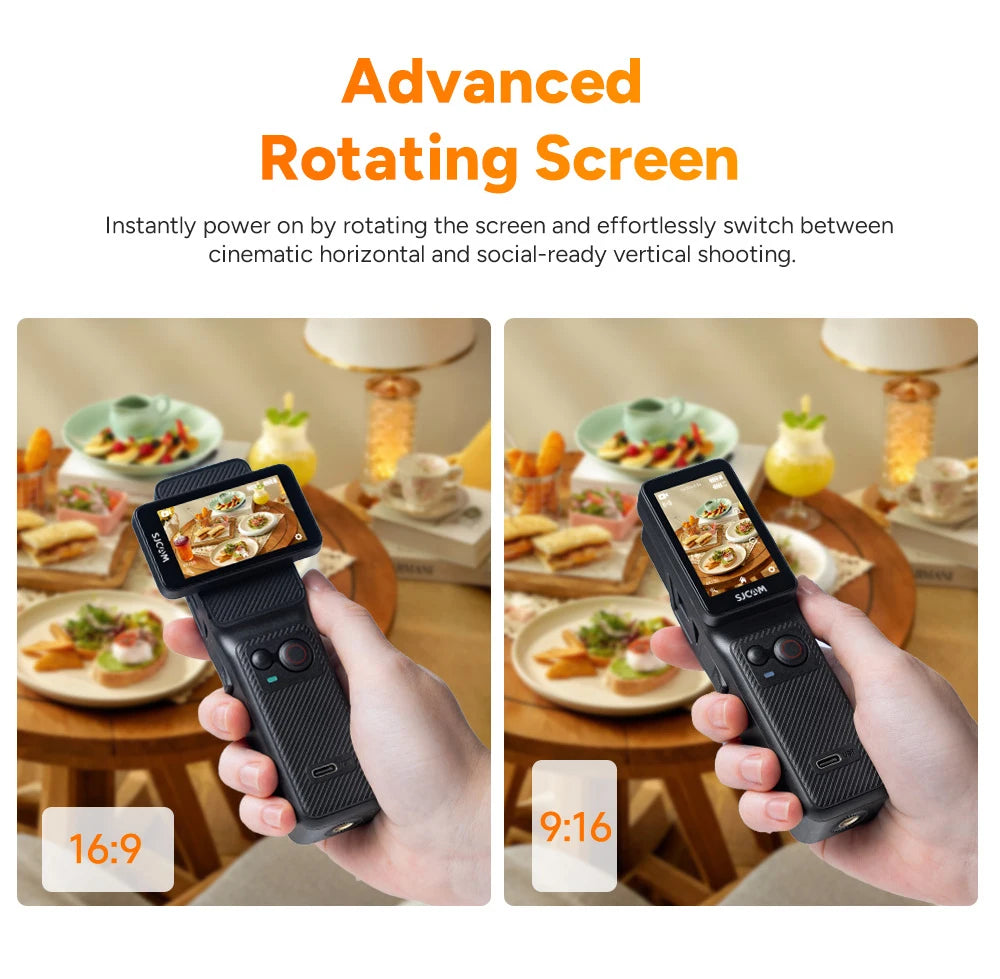 SJCAM C400 4K 30fps Dual Screen Action Camera with 90 Degree Flip Touch Screen 6 Axis Gyro Stabilization Long Battery Life - Universal Market