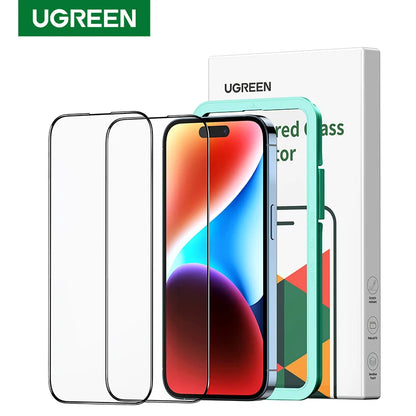 UGREEN for iPhone 15 11 12 13 14 Pro Max Glass Screen Protector for iPhone 14 Plus Tempered Glass for iPhone XR Glass 9D Films