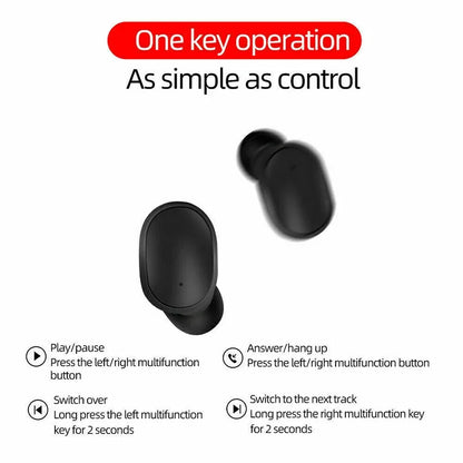 E6S TWS Bluetooth Earphones Wireless Bluetooth Headset Noise Cancelling Headsets With Microphone Headphones For Xiaomi Redmi - Universal Market