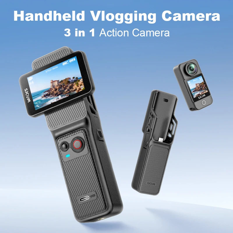 SJCAM C400 4K 30fps Dual Screen Action Camera with 90 Degree Flip Touch Screen 6 Axis Gyro Stabilization Long Battery Life - Universal Market