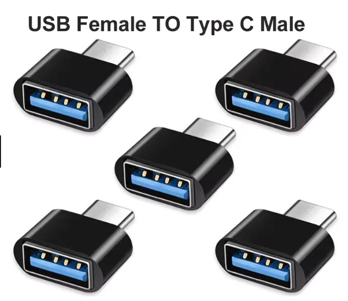 Mini Type C to USB Adapter 3.0 USB-C Male OTG A Female Data Connector For MacBook Pro iPad Mini 6/Pro MacBook Air Type C Device - Universal Market