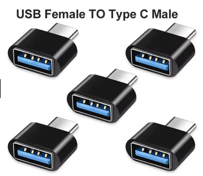 Mini Type C to USB Adapter 3.0 USB-C Male OTG A Female Data Connector For MacBook Pro iPad Mini 6/Pro MacBook Air Type C Device - Universal Market