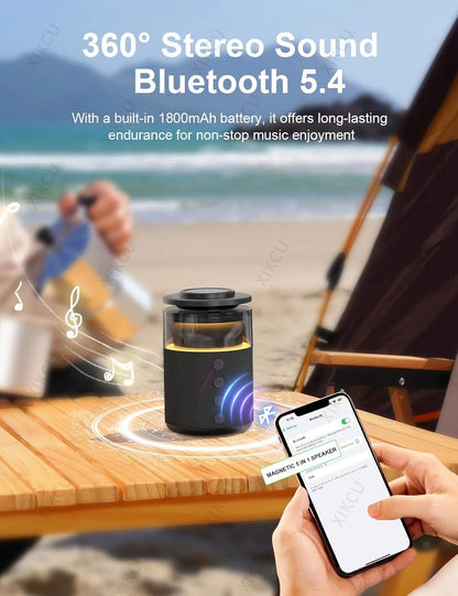 3 in 1 Magnetic Wireless Charger Speaker Night Light For iPhone 17 16 15 14 13 12 Pro Max Apple Watch AirPods Pro Fast Charging
