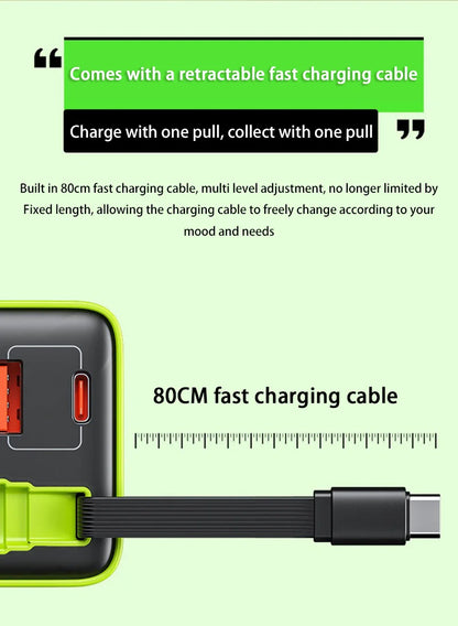 Xiaomi Mijia 65W GaN PD USB-C Charging Head Fast Charger With Built-in 80cm TypeC Cable Suitable for iPhone16 15 Promax NEW 2025