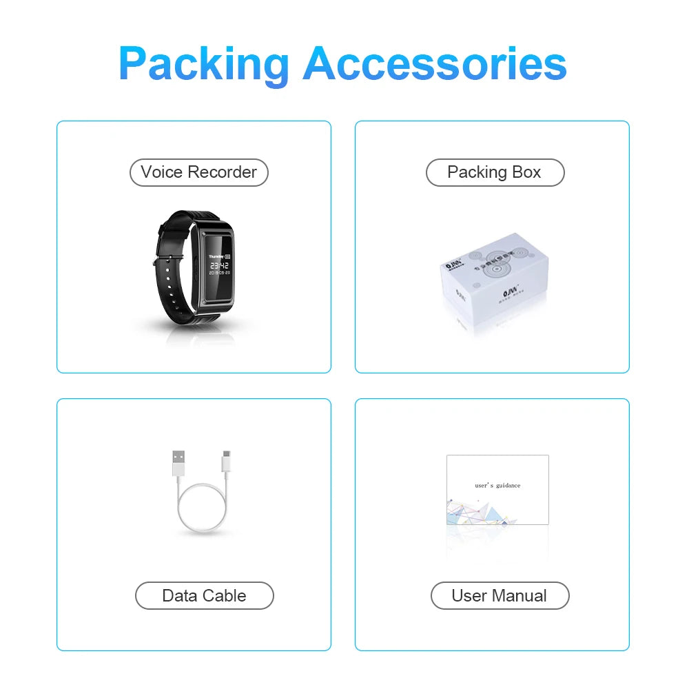 Mini Camera Watch Voice Video Recorder 1080P HD DV Professional Digital Bracelet Dictaphone Sound Small Micro For Home Secure - Universal Market