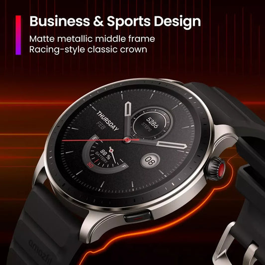 Brand New Amazfit GTR 4 Smartwatch 46mm AMOLED Display Zepp OS App 14-day Battery Life GPS Watch for Andriod IOS Phone