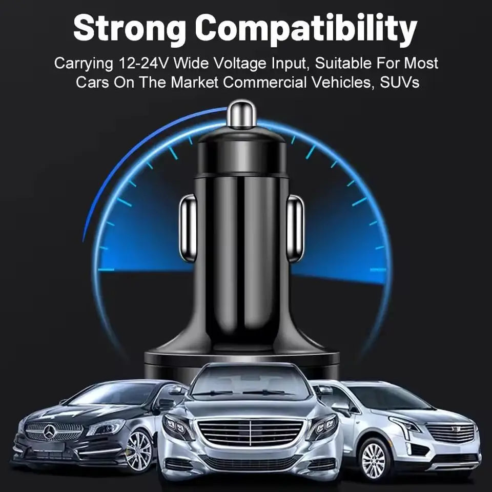 300W USB Car Charger PD QC3.1 USB C Car Phone Charger Type C Adapter for iPhone Samsung Huawei Xiaomi Quick Charge ﻿