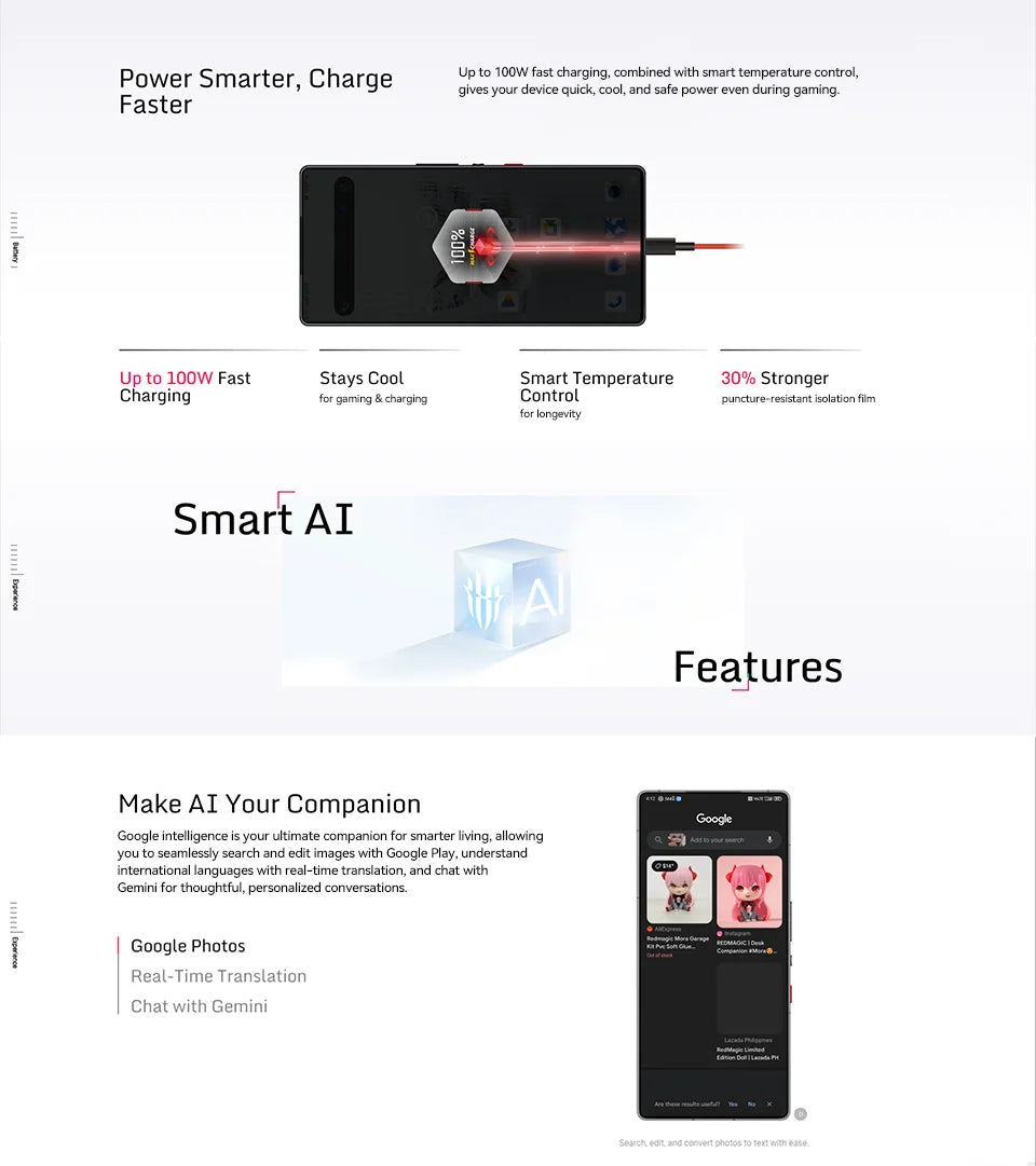 Original RedMagic 10 Pro 5G Global Version Gaming Mobile Phone 6.853" Snapdragon 8 Elite 7050mAh 80W Charge 50MP NFC