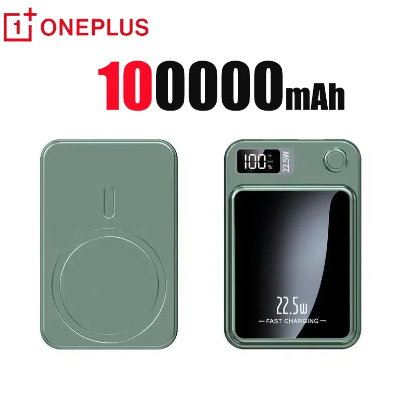 Oneplus 200000mAh Wireless Magnetic Power Bank 22.5W Fast Charging Portable External Battery PowerBank Magsafe for iPhone Huawei