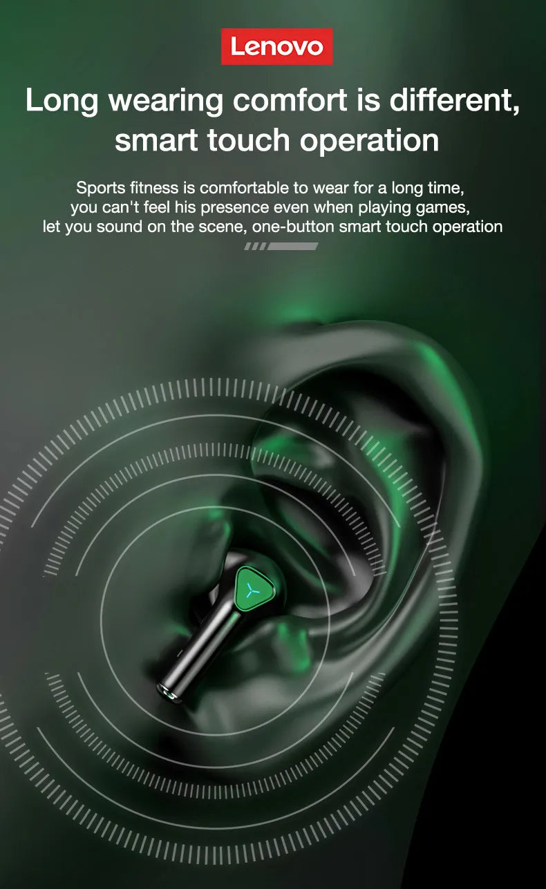 Choice Original Lenovo LP6 TWS Wireless Buletooth V5.1 Earphones Dual Mode Music Gaming Headsets New E-Sports  Headphones - Universal Market