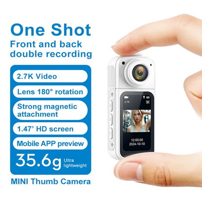 T23C New S70 2.7K WIFI APP Thumb Camera Ultra-Long Battery Life Thumb Sports Camera HD Cycling Camera 1080P Pet Camera