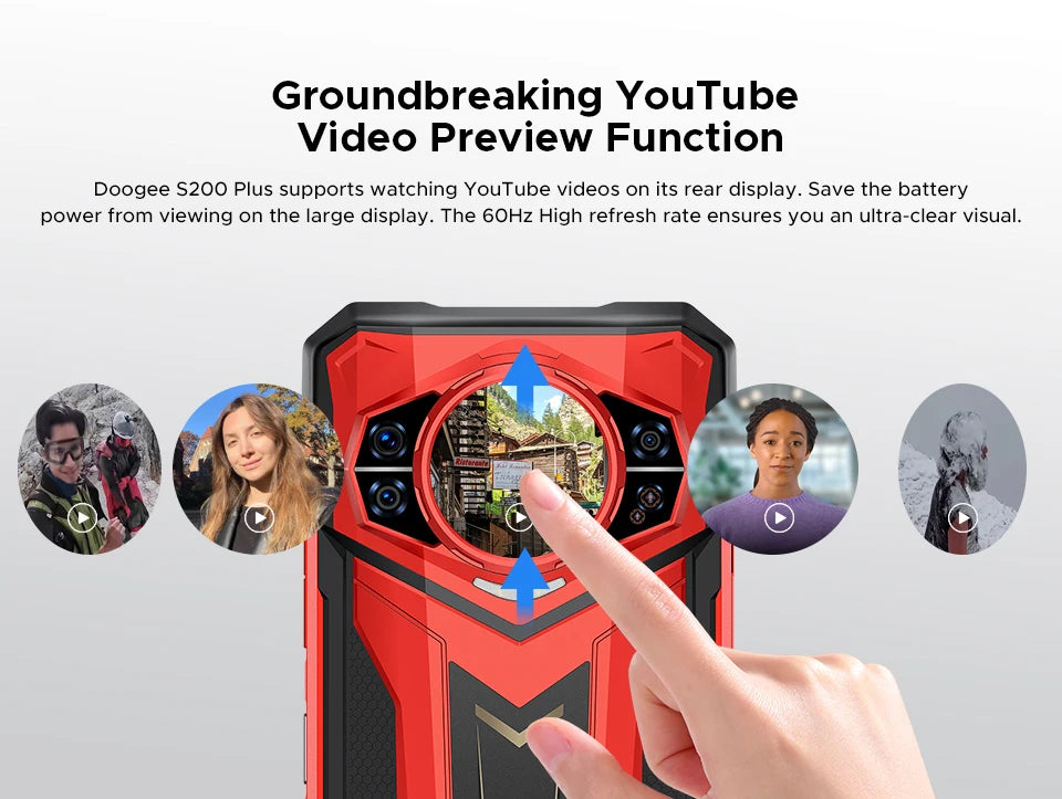 Global Version S200 Plus 5G Rugged Phone Dimensity 7300 12GB 512GB 6.72” FHD+ 120Hz IPS 100MP AI Camera 10100mAh Battery NFC