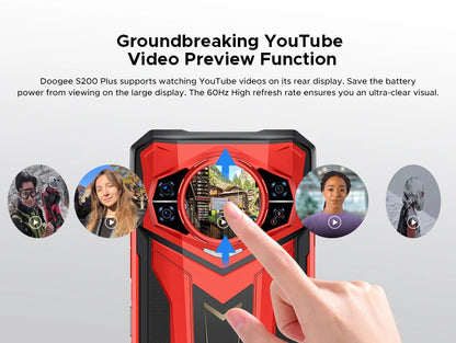 Global Version S200 Plus 5G Rugged Phone Dimensity 7300 12GB 512GB 6.72” FHD+ 120Hz IPS 100MP AI Camera 10100mAh Battery NFC
