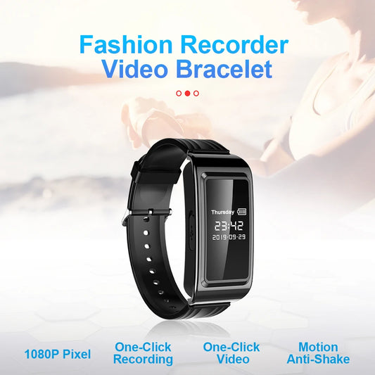 Mini Camera Watch Voice Video Recorder 1080P HD DV Professional Digital Bracelet Dictaphone Sound Small Micro For Home Secure - Universal Market