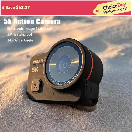 5K Action Camera V10 Electronic Image Stabilization 2" Touch LCD 4K Waterproof Action Camera Dashcam Motion Detection