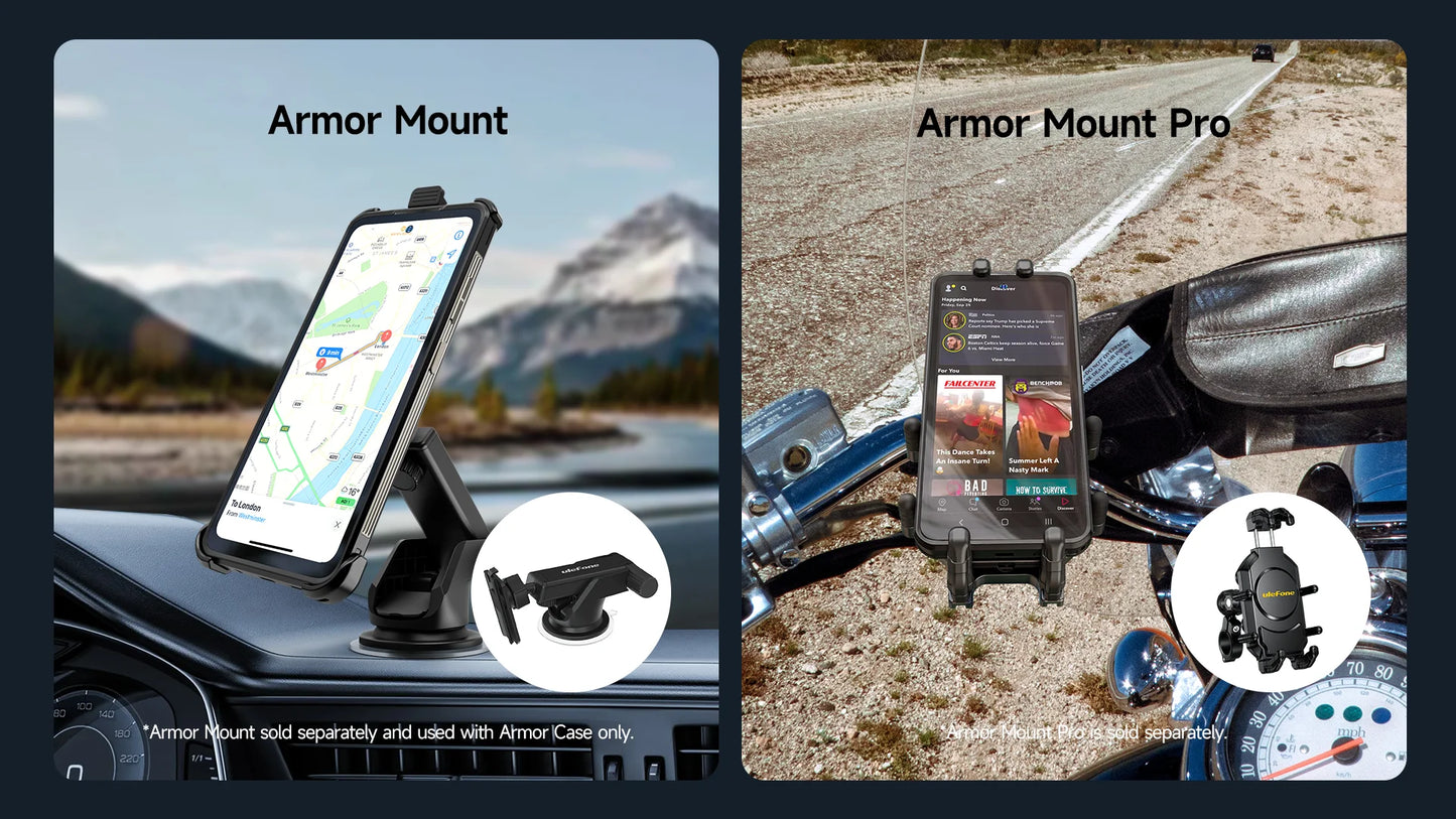 Ulefone Armor 25T 4G Rugged Phone Android 14 33W 50MP+64MP Night Camera NFC Waterproof Smartphone 6.78" 120Hz  256GB ROM  Global