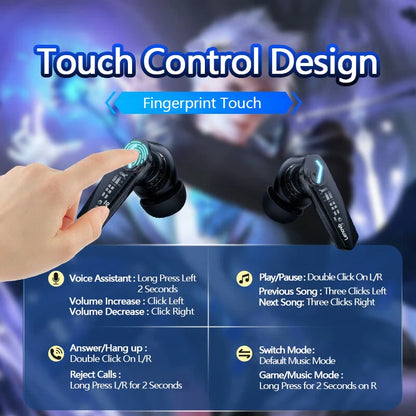 Original Lenovo GM2 Pro 5.3 Earphone Bluetooth Wireless Earbuds Low Latency Headphones HD Call Dual Mode Gaming Headset With Mic - Universal Market