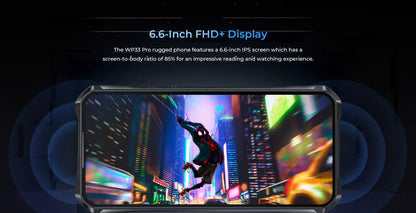 Oukitel WP33 Pro Rugged 5G Smartphones 6.6Inch FHD Octa Core 24GB+256GB Android 13 Mobile Phone 64MP 22000mAh 33W Fast Charging