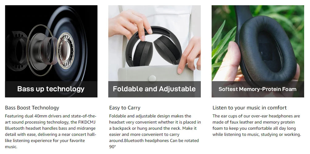 P2961 Wireless Bluetooth 5.3 Headphones Over TWS HIFI Stereo Headset Sports With Earphones Music Player With HD Mic High Quality - Universal Market