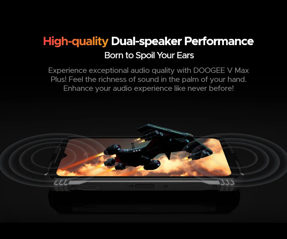 Global Version DOOGEE V Max Plus Rugged Phone 6.58" 120Hz 36GB(16+20) 512GB 200MP Ai Camera 22000mAh Lighting effect Android 14