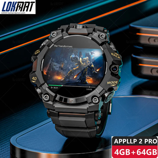 2025 New LOKMAT Sport 4G Android Smartwatches, SIM Card 4GB+64GB HD Dual Camera Video Call GPS NFC Wifi Fitness Phone Watch