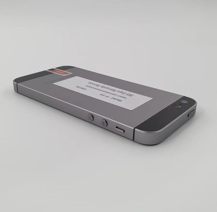 iPhone SE specifications unlocked mobile viewed from the side showcasing buttons and rear design.