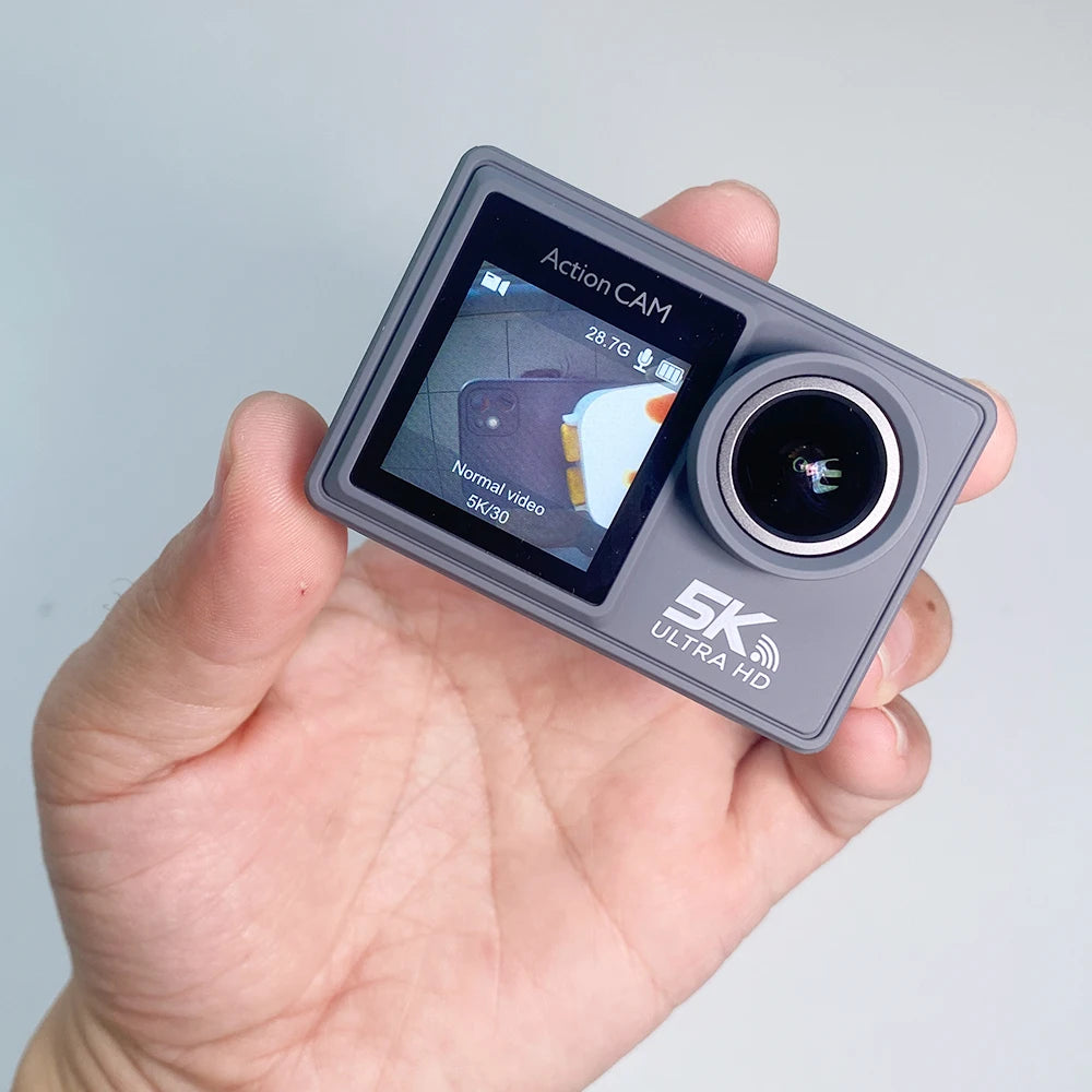 Action Camera 5K 4K 60FPS WiFi Anti-shake Dual Screen 170° Wide Angle 30m Waterproof Sport Camera with Remote Control