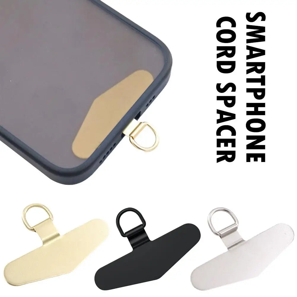 Universal Ultra Thin Steel Phone Lanyard With Metal Gasket Patch Card Clip Strap Hang Cord Tab For Mobile Phon - Universal Market