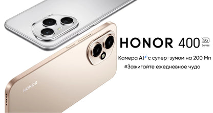 2025 Global Version HONOR 400 Pro 5G Smartphone Snapdragon 8 Gen 3 6.7'' AMOLED Display 200MP 100W Wired 50W Wireless IP68&IP69